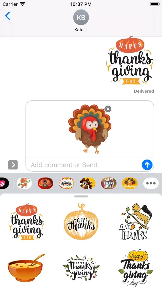 ภาพหน้าจอของ Thanksgiving Countdown · Emo