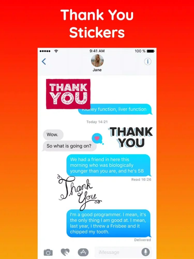 ภาพหน้าจอของ Thanks Text Stickers Pack App iPad 