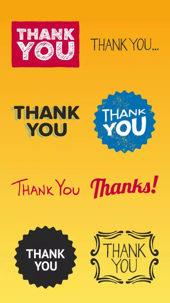 ภาพหน้าจอของ Thanks Text Stickers Pack App