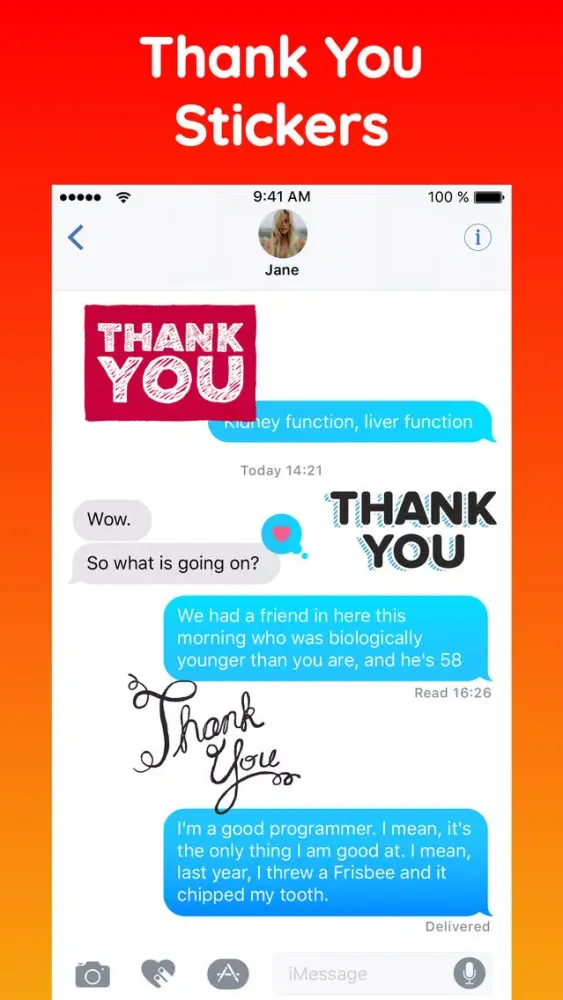 ภาพหน้าจอของ Thanks Text Stickers Pack App
