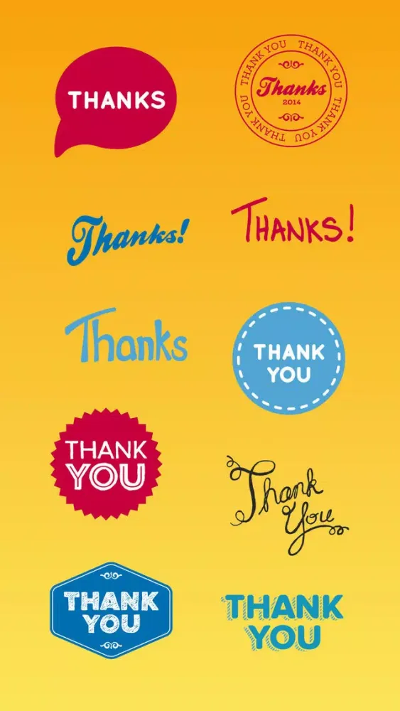 ภาพหน้าจอของ Thanks Text Stickers Pack App