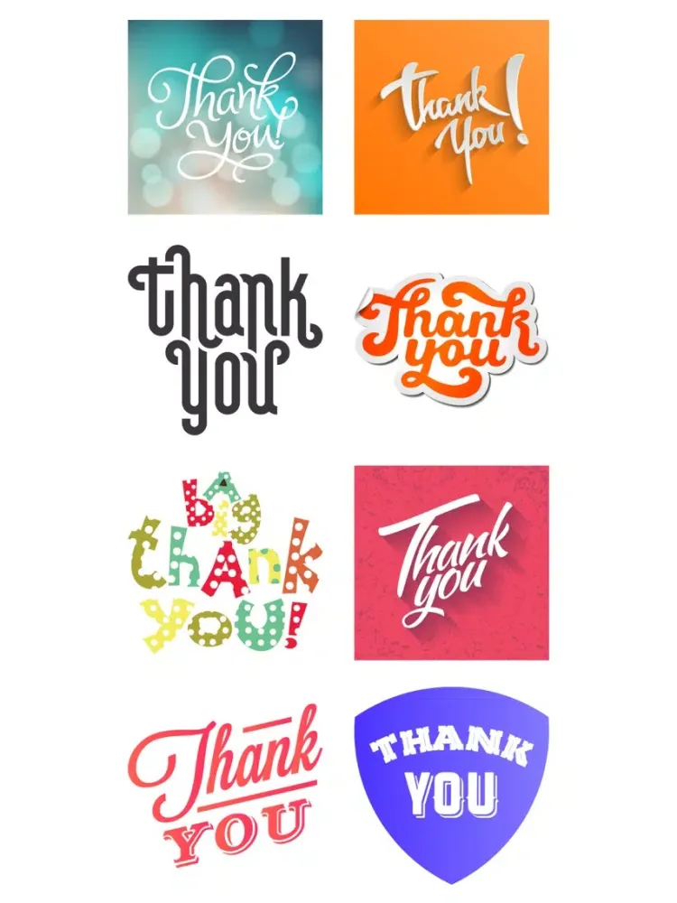 Tangkapan skrin Thank You Typography Stickers iPad 