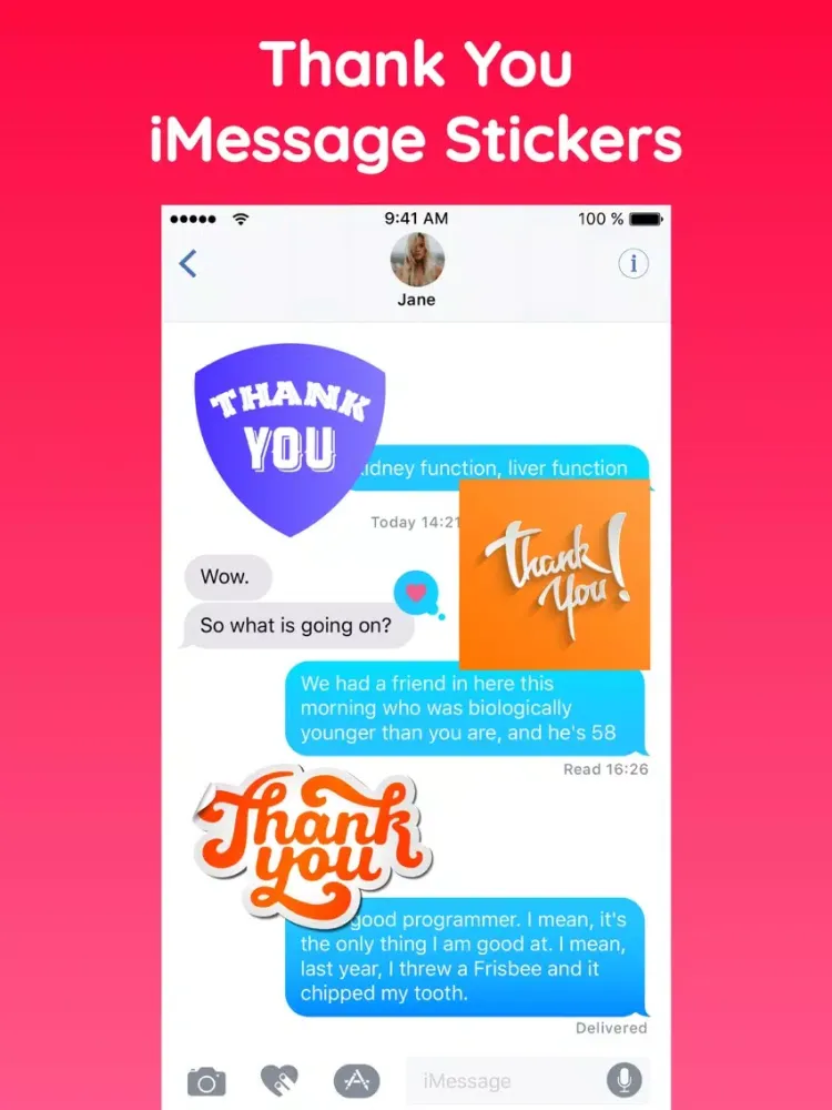 Tangkapan skrin Thank You Typography Stickers iPad 