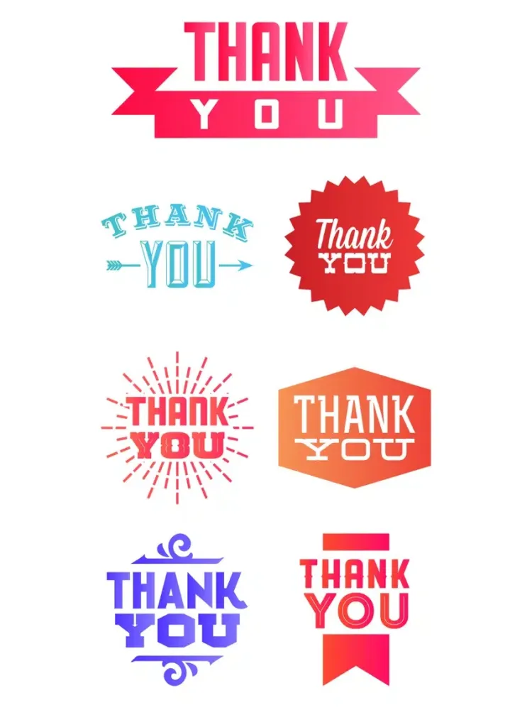 Tangkapan skrin Thank You Typography Stickers iPad 