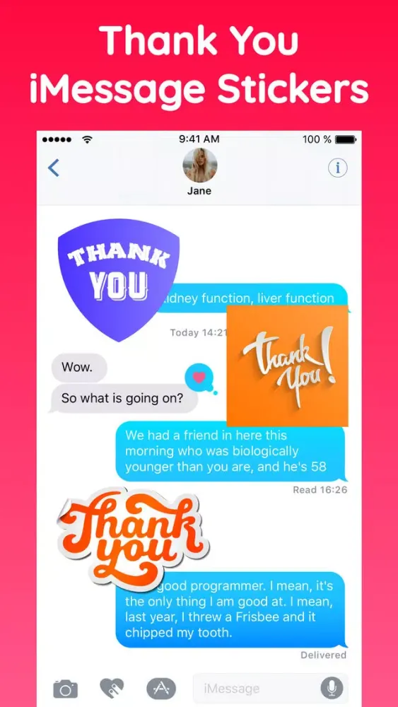 Tangkapan skrin Thank You Typography Stickers