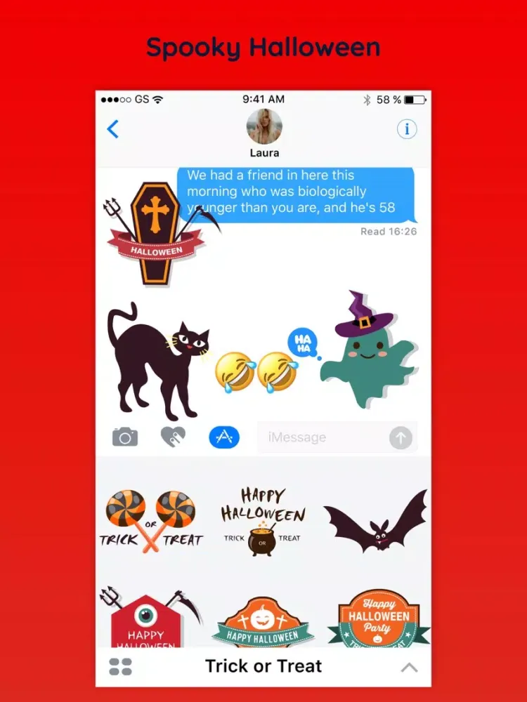 Spirit Halloween Emoji Sticker iPad 应用截图