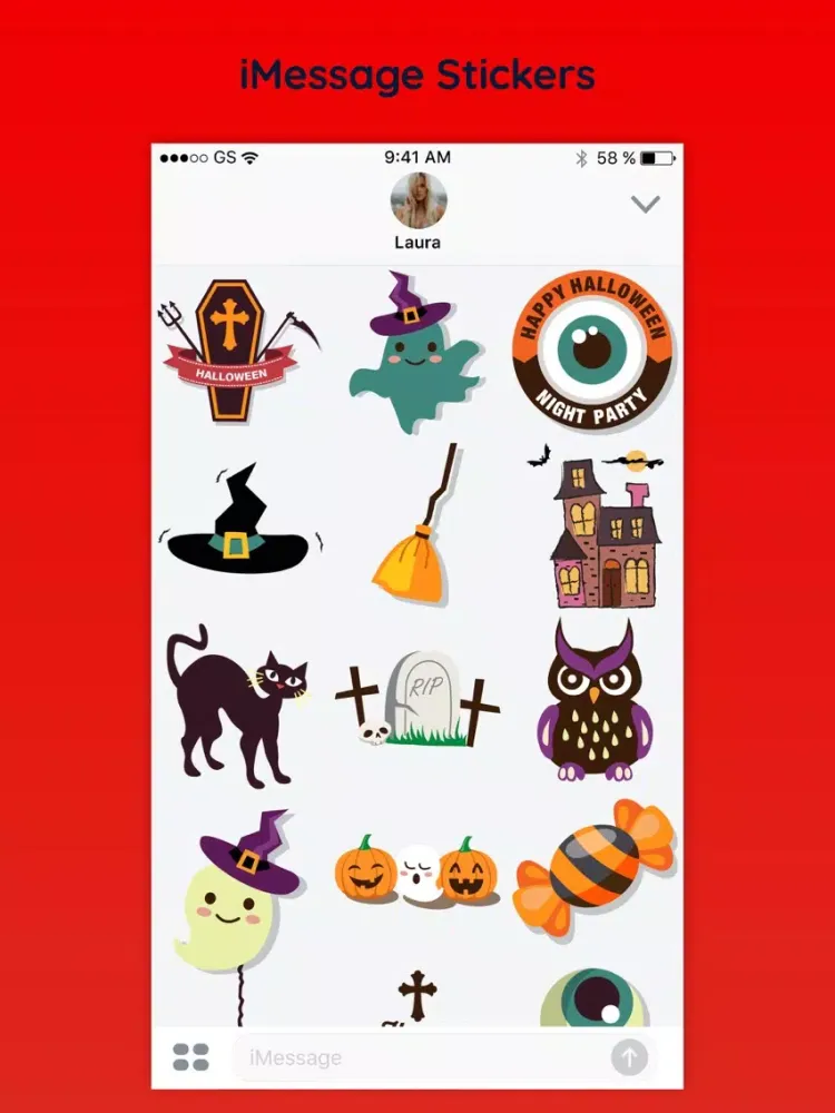 Spirit Halloween Emoji Sticker iPad 应用截图