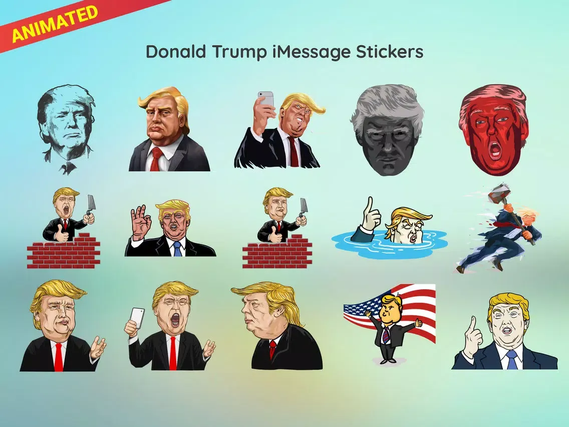 Ảnh chụp màn hình của Animated Donald Trump GIF Emo iPad 