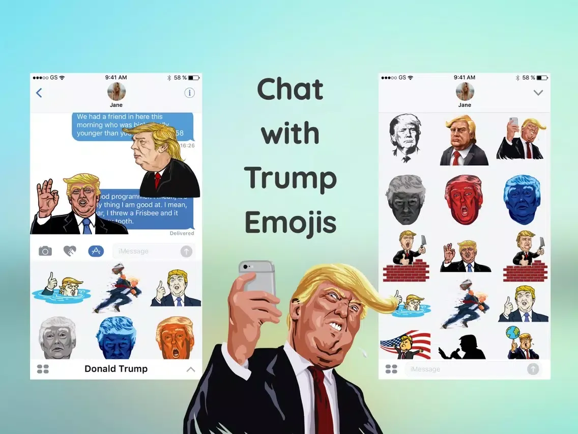 Ảnh chụp màn hình của Animated Donald Trump GIF Emo iPad 