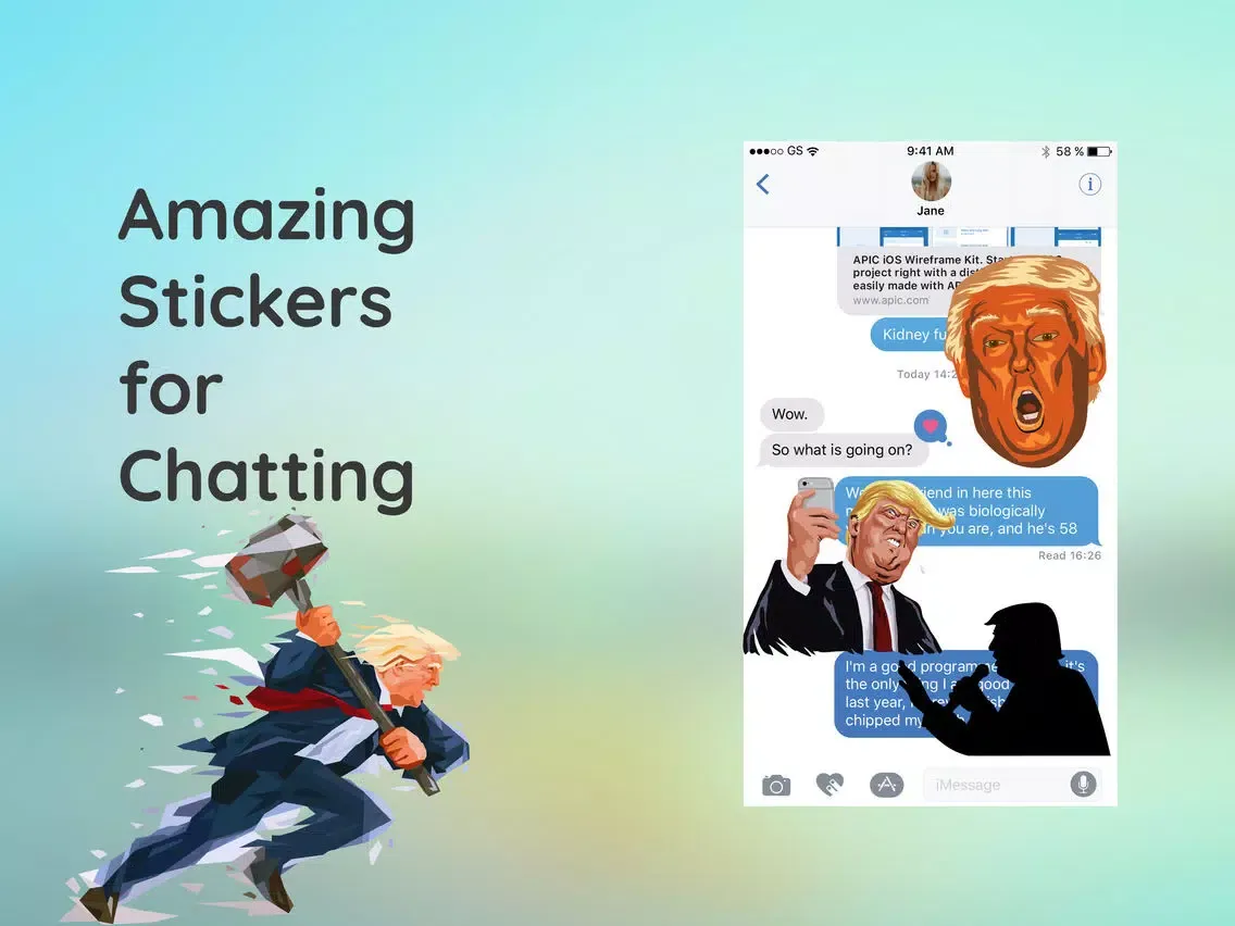 Ảnh chụp màn hình của Animated Donald Trump GIF Emo iPad 