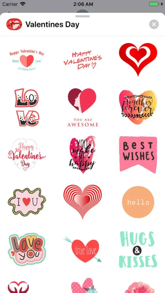 Valentines Day Text Stickers Screenshots
