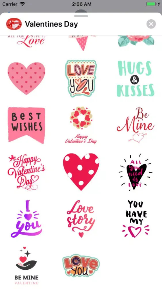 Valentines Day Text Stickers Screenshots