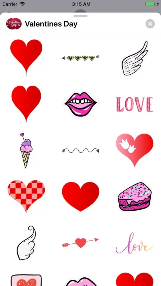 Happy Valentines Day Stickers! سکرین شاٹس