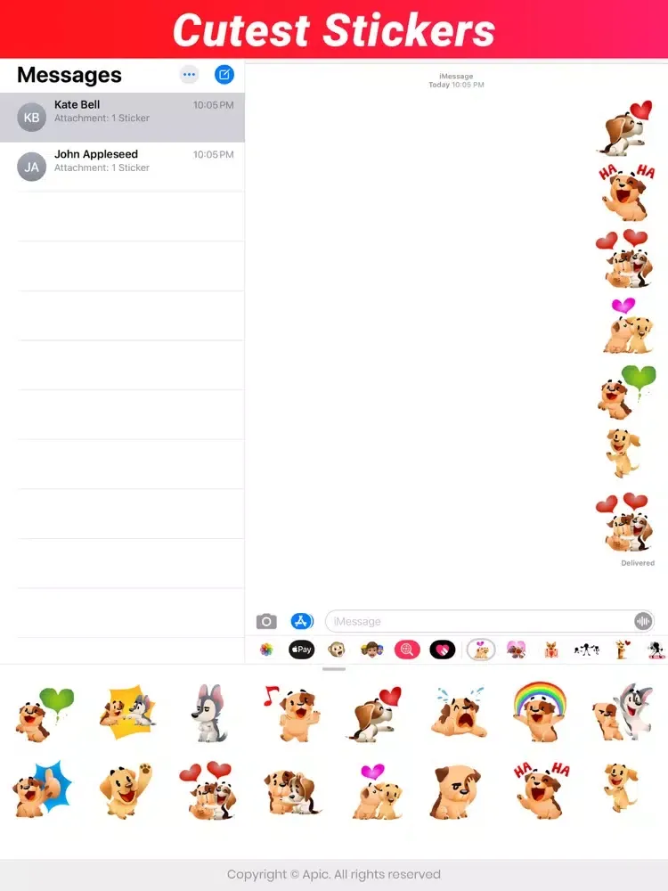 Screenshot di Lovely Valentines Day Stickers iPad 