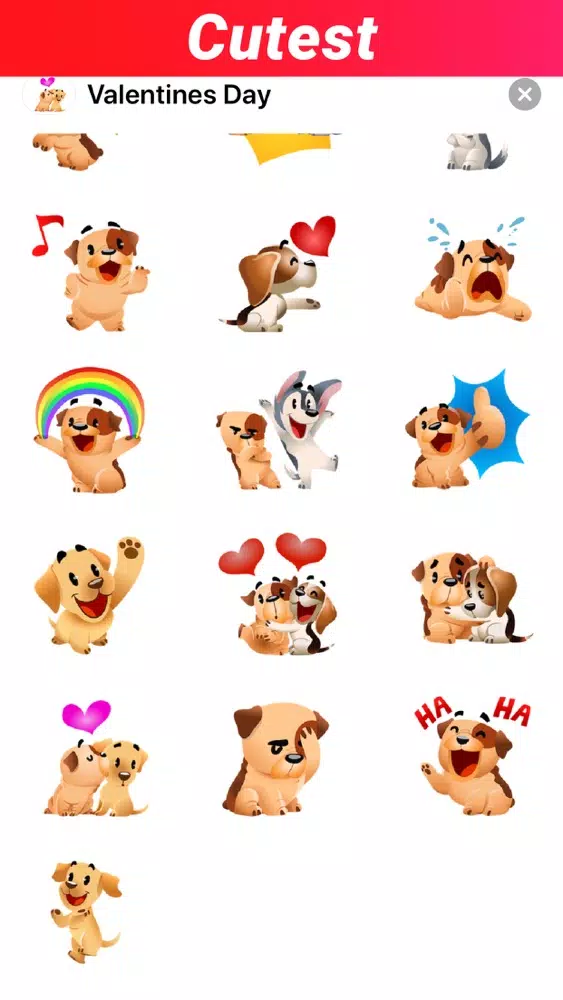 Lovely Valentines Day Stickers स्क्रीनशॉट