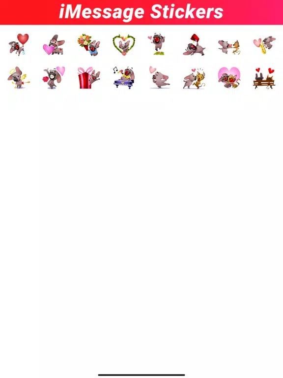 Tangkapan skrin Valentines Day Stickers GIF IM iPad 