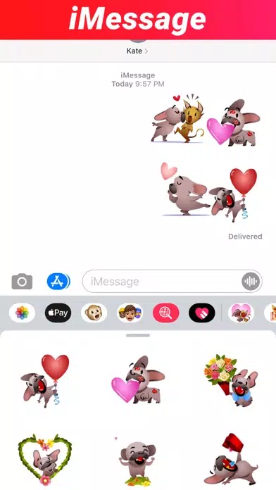 Tangkapan skrin Valentines Day Stickers GIF IM