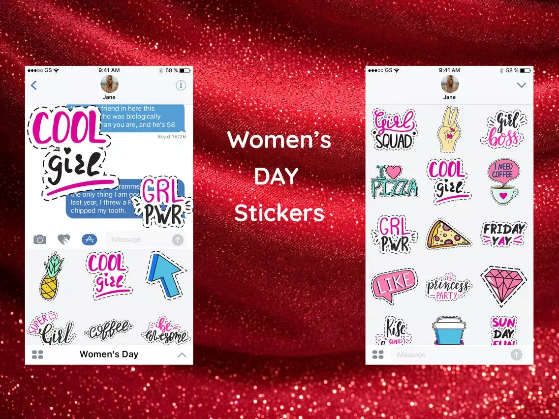 Happy Women's Day Sticker Pack iPad  स्क्रीनशॉट
