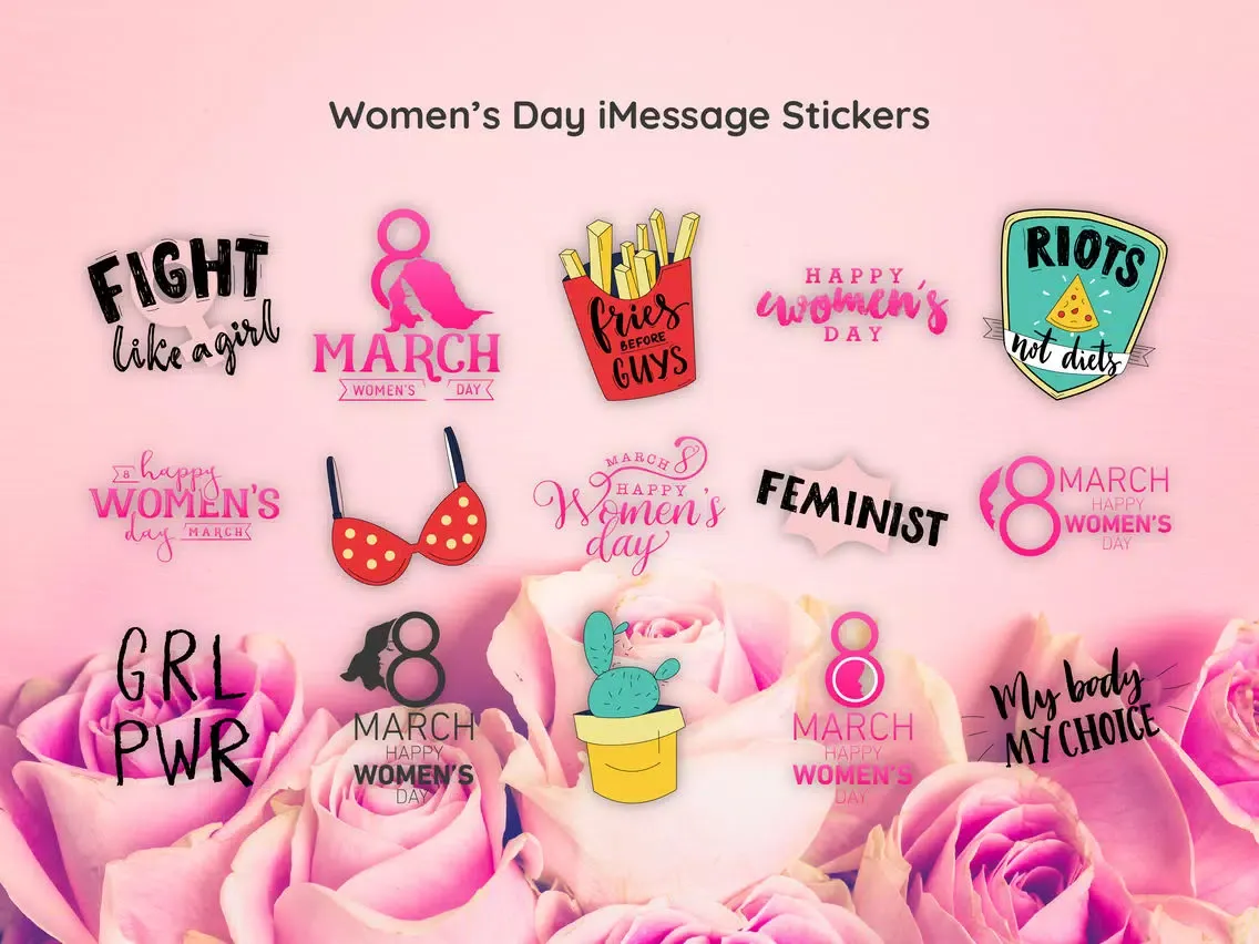 50+ Girl Power Sticker App iPad 應用截圖