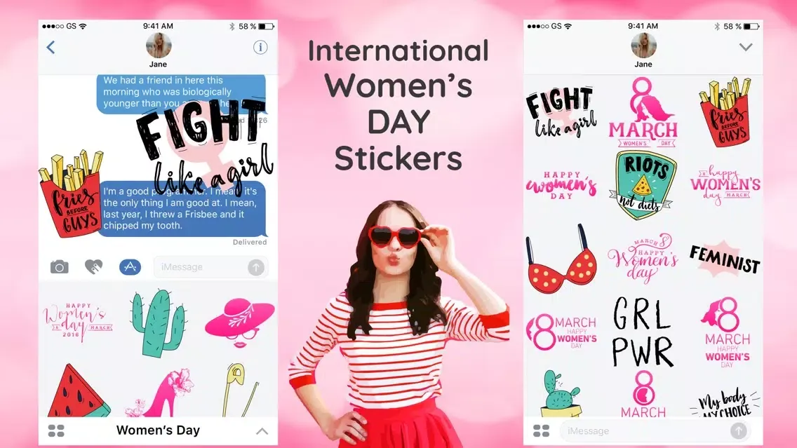 50+ Girl Power Sticker App應用截圖