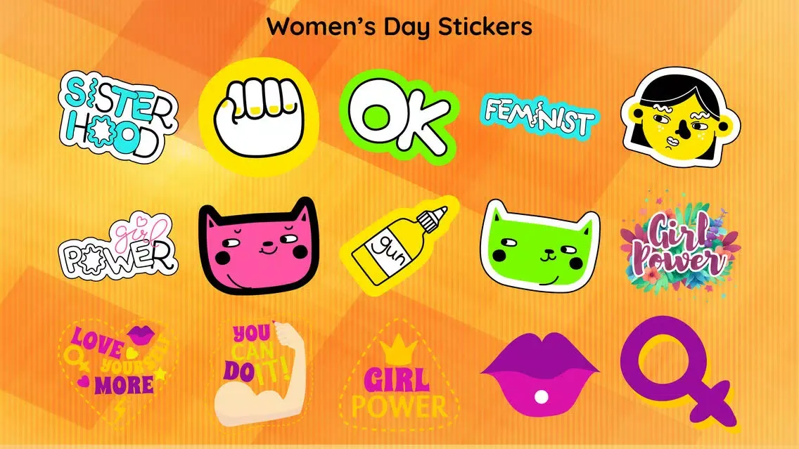 50+ Girl Power Sticker App應用截圖