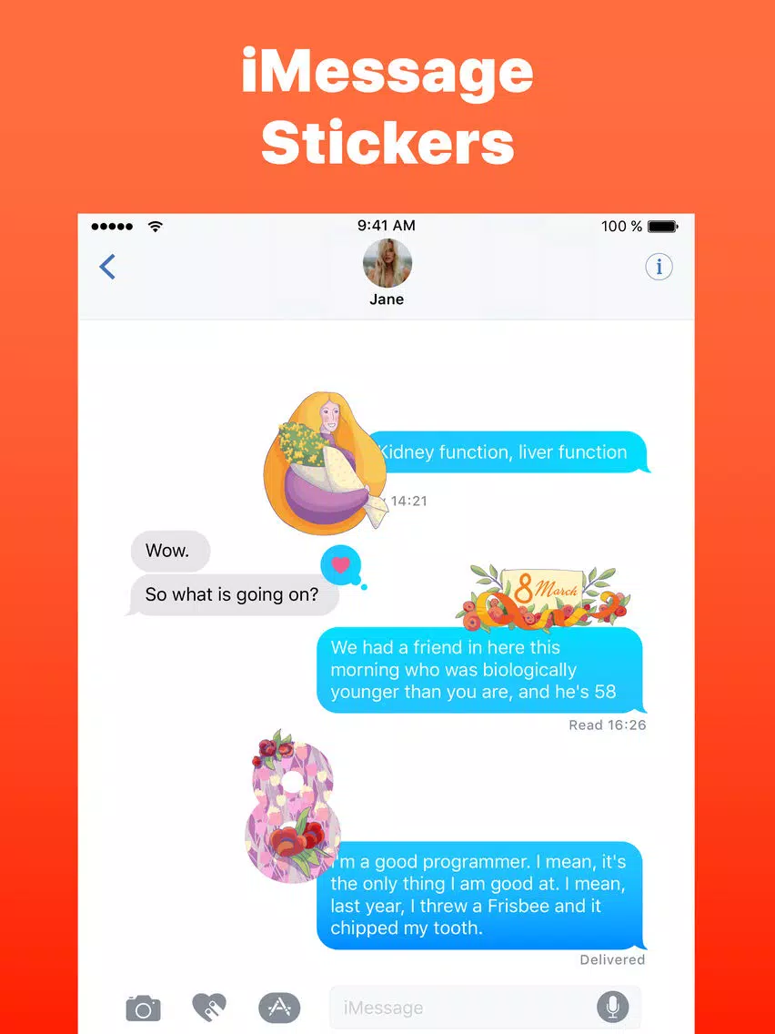 Скриншоты 8 March Women's Day Stickers iPad 