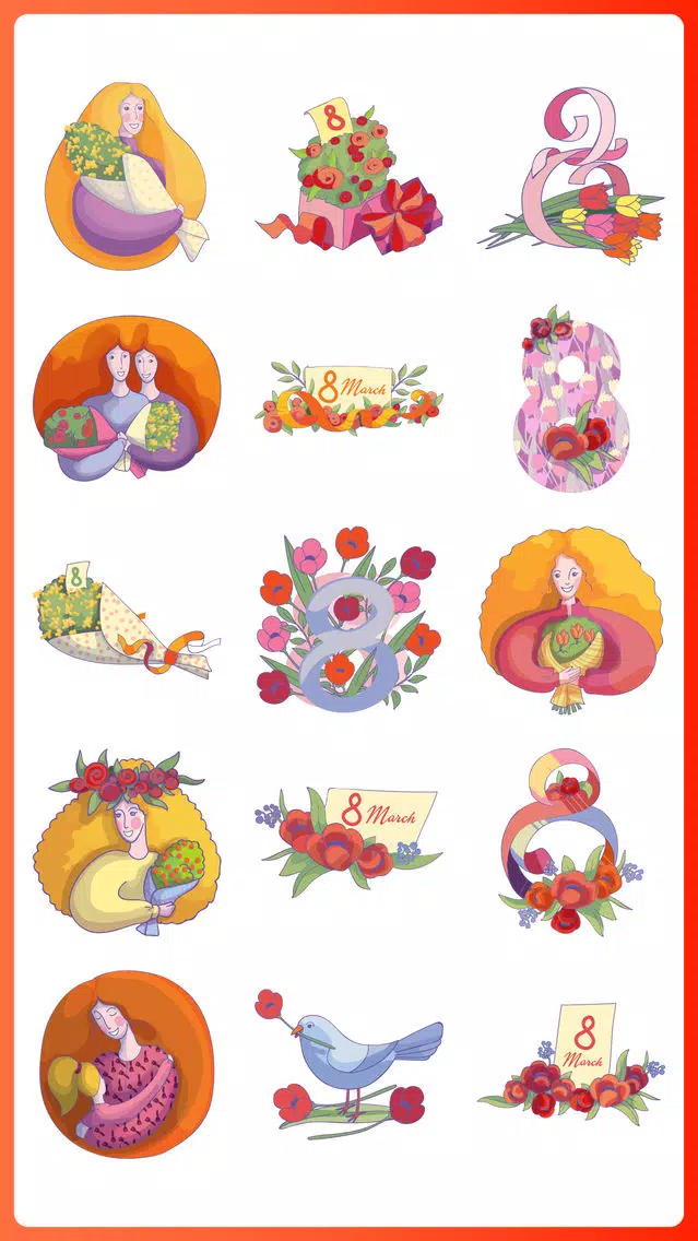 Скриншоты 8 March Women's Day Stickers
