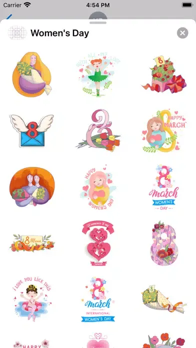 Happy Women's Day Sticker Emo 스크린샷