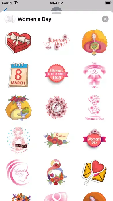 Happy Women's Day Sticker Emo 스크린샷