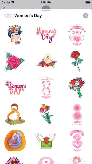 Happy Women's Day Sticker Emo 스크린샷