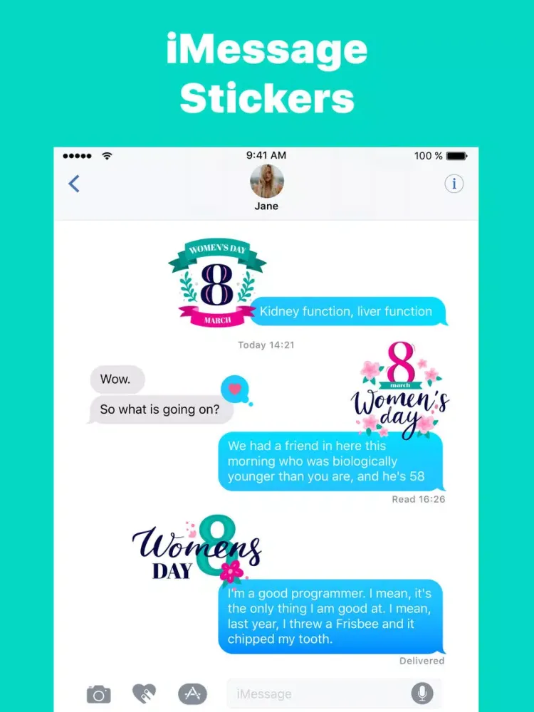 Capturas de pantalla de Women's Day Greetings Sticker iPad 