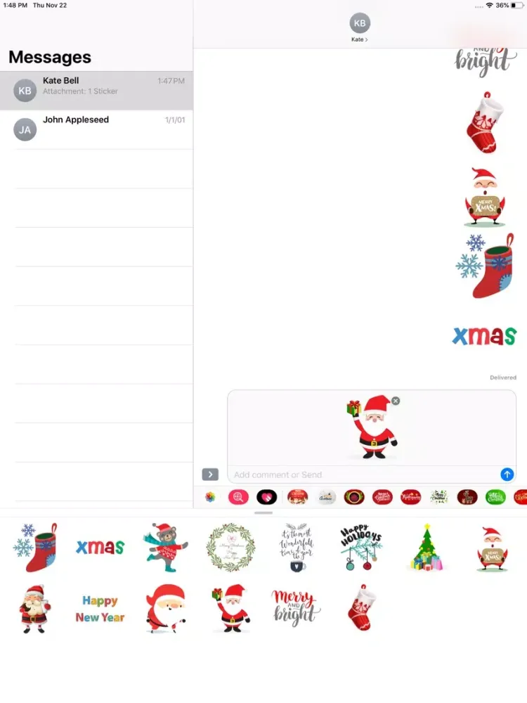 Christmas Stickers Countdown iPad  स्क्रीनशॉट