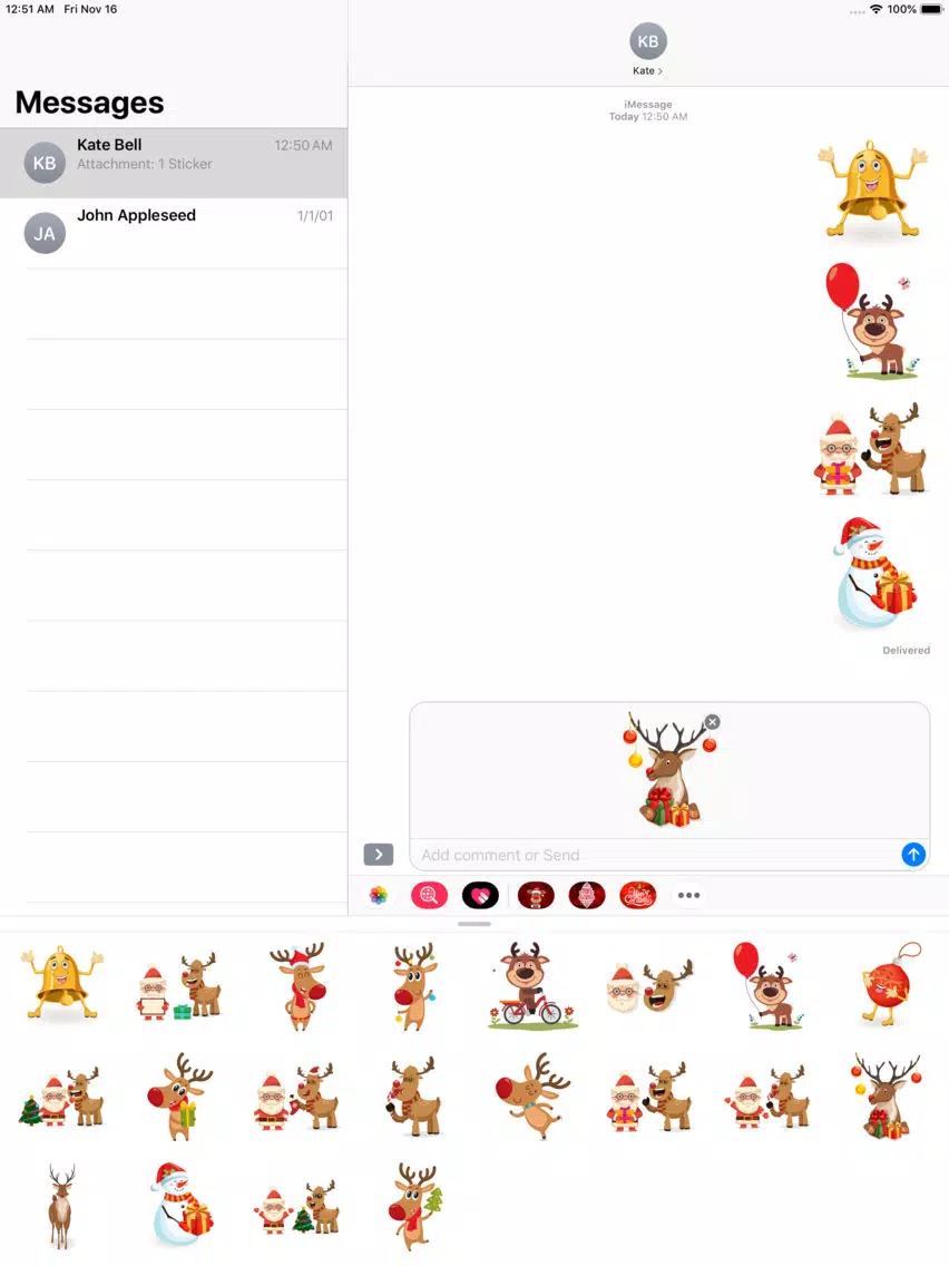 Tangkapan layar Merry & Bright Christmas Pack iPad 