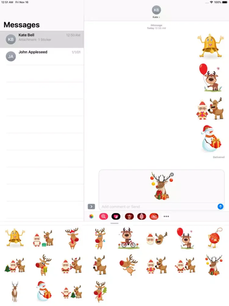Tangkapan layar Merry & Bright Christmas Pack iPad 