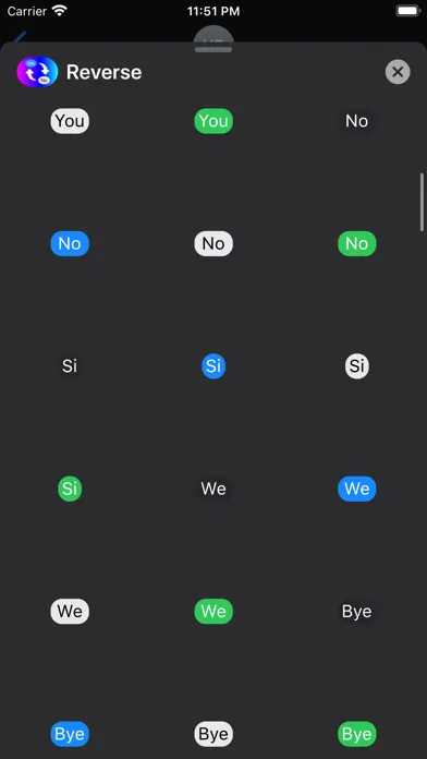 ภาพหน้าจอของ Yes No Reverse Stickers App