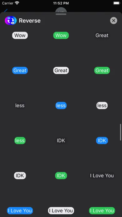 ภาพหน้าจอของ Yes No Reverse Stickers App