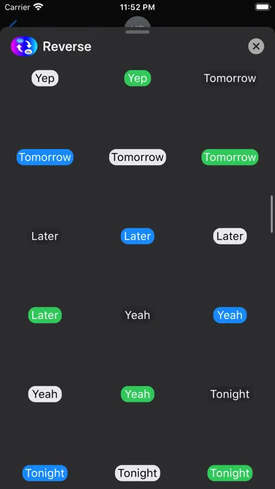 ภาพหน้าจอของ Yes No Reverse Stickers App