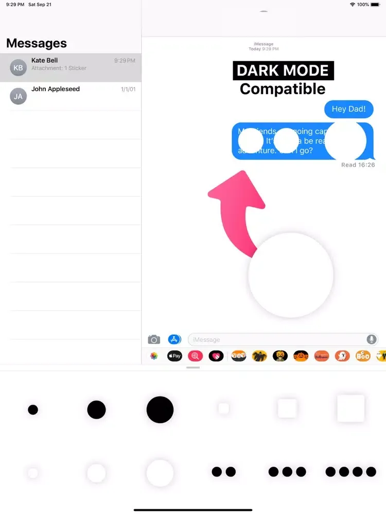 صور Create a hole on texts Sticker iPad 