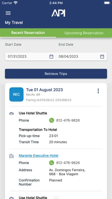 API MyCrewCare Screenshots