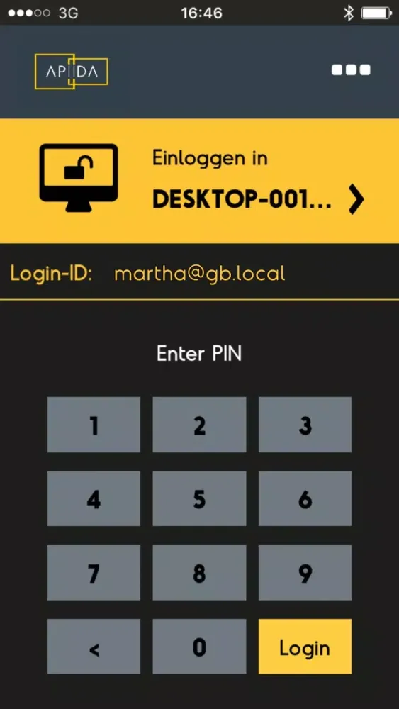 APIIDA Mobile Authentication سکرین شاٹس
