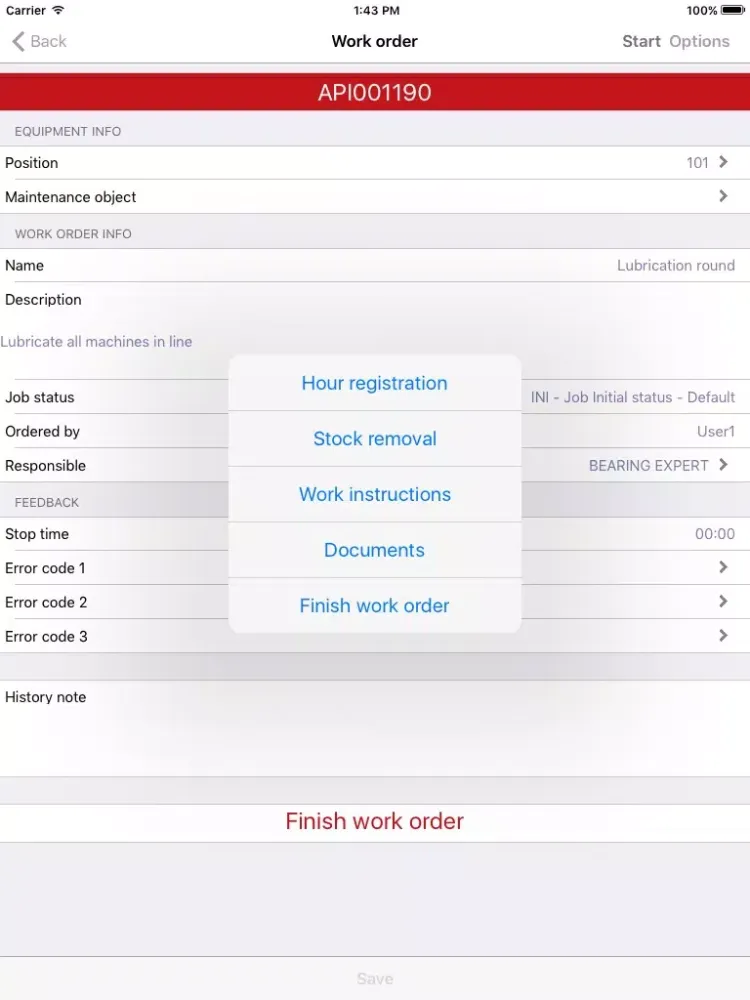 API PRO Job Monitor iPad  Screenshots
