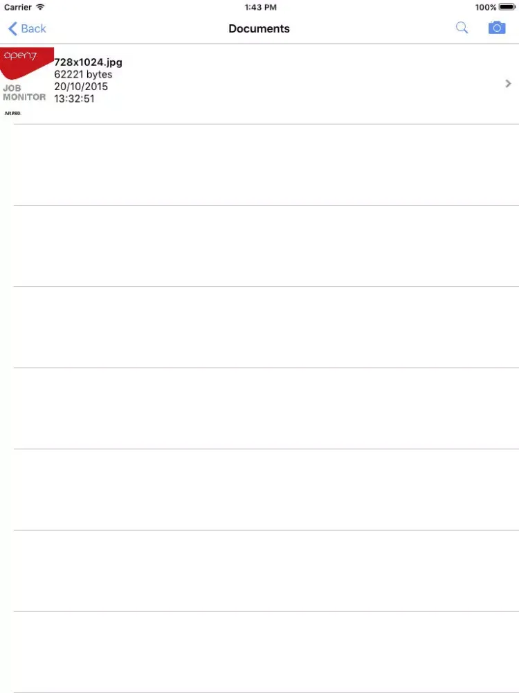 API PRO Job Monitor iPad  Screenshots