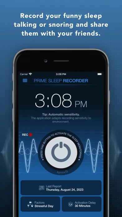 Zrzuty ekranu Prime Sleep Recorder & Tracker