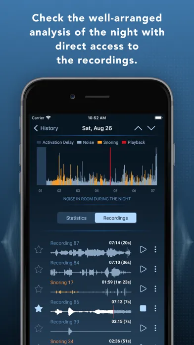Zrzuty ekranu Prime Sleep Recorder & Tracker
