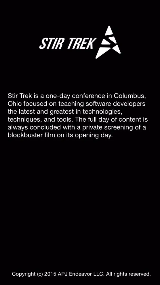 Tangkapan skrin Stir Trek Conference App