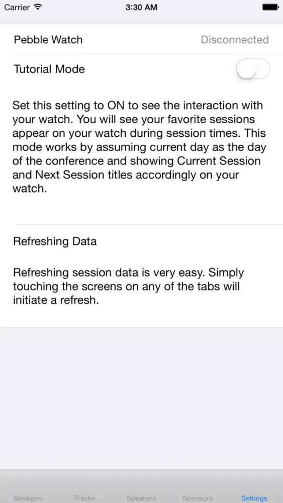 Tangkapan skrin Stir Trek Conference App