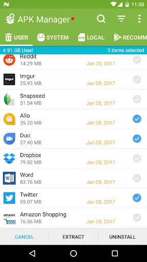 Screenshot di APK Manager