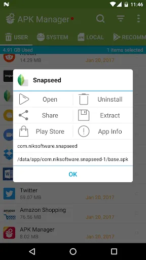 Screenshot di APK Manager