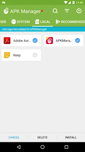 Screenshot di APK Manager