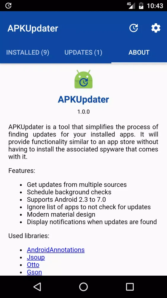 APKUpdater Screenshots